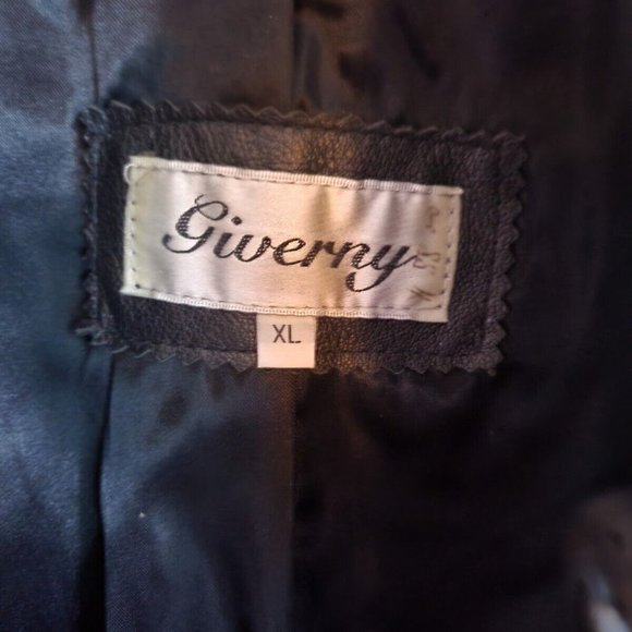VTG Giverny Leather Zip Front Vest Black Size XL - Picture 5 of 5
